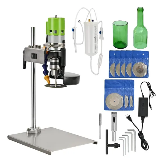 Cortadora De Botellas De Vidrio 150w 6000rpm Con 8cuchillas