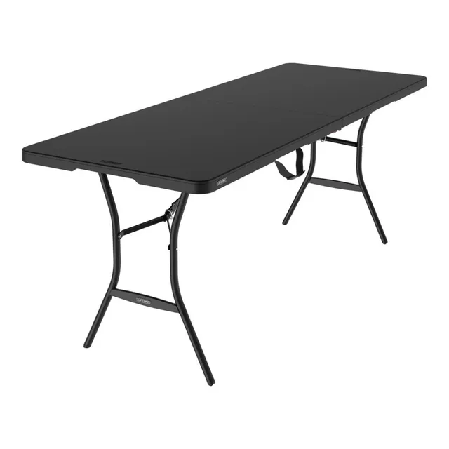 Mesa de exterior Lifetime 80593 de polietileno/acero color negro