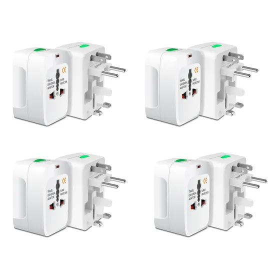4 Piezas Adaptador De Corriente Universal Viaje Mundial 4en1