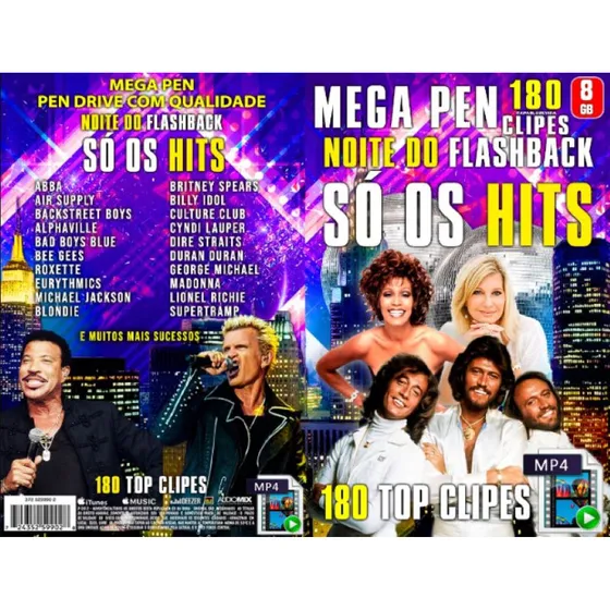 Pen Drive Clipes 16gb Mp4 - Flashback 70 80 90 + Tocadas