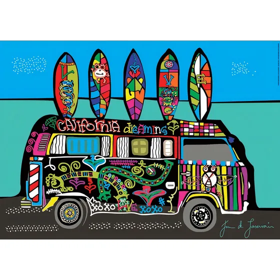 Puzzle Rompecabeza 500 Piezas California Dreaming Van Educa