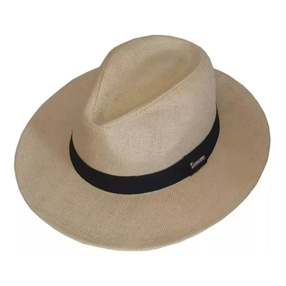 Chapéu Panamá Aba Larga Moda Praia Viagem Masculino Feminino