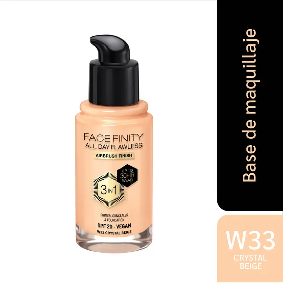Base Liquida Max Factor 3 En 1 - Facefinity All Day Flawless Light Ivory C 40