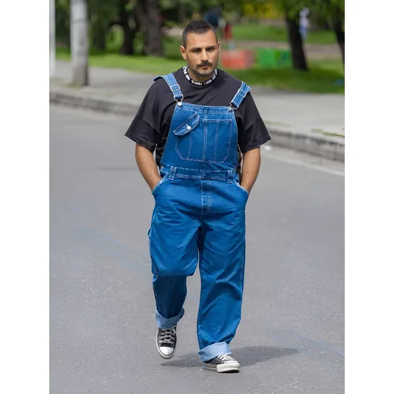 Overol Clásico Para Hombre Elysium Jeans - Tela Rígida