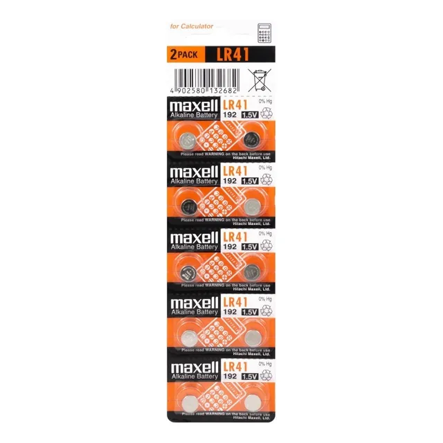 Maxell Micro Alkaline Lr41 1.5v pack 10 pilas 