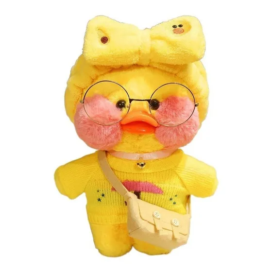 Pato Patito Peluche Lalafan Kawaii Con Ropa Accesorios