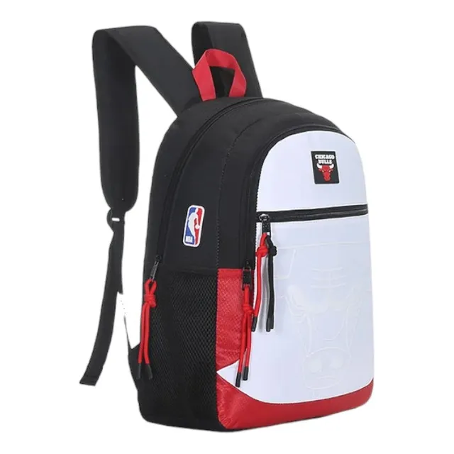 Mochila Nba Equipos Basket Urbana Escolar 24'' Baloncesto Color Blanco-rojo-negro Diseño De La Tela 16349