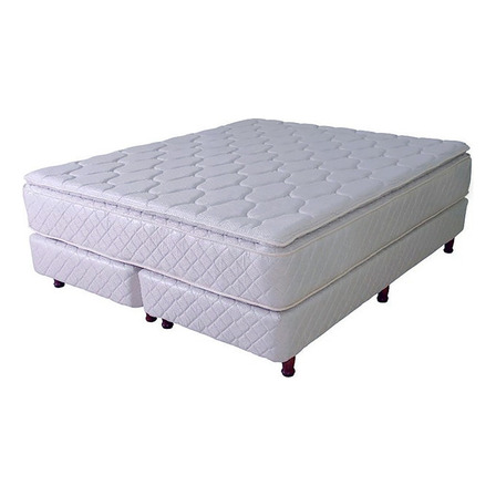 Sommier Colchón Queen Multiflex Alta Densidad Doble Pillow Color Blanco Sommier Colchón Queen Multiflex Alta Densidad Doble Pillow Color Blanco