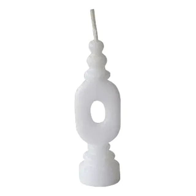 Velas Para Cumpleaños Torta De Numeros Color Blanco Caja X20