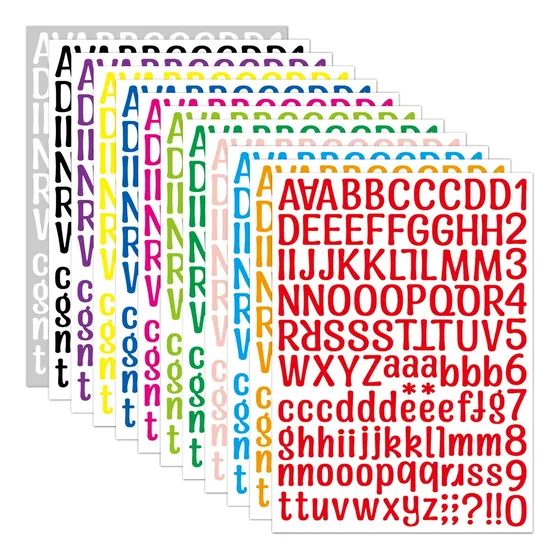 36 Pzs Letras Sticker Vistoso Pegatinas Numeros Calcomanías