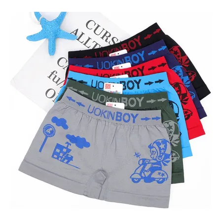 Kit C/ 6 Cuecas Microfibra Infantil Juvenil Coloridas