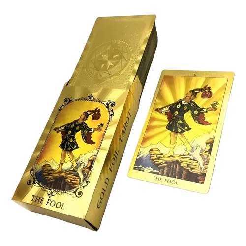Klp Tarot Dorado For Rider Waite 78 Cartas Pvc Con Guía | MercadoLivre