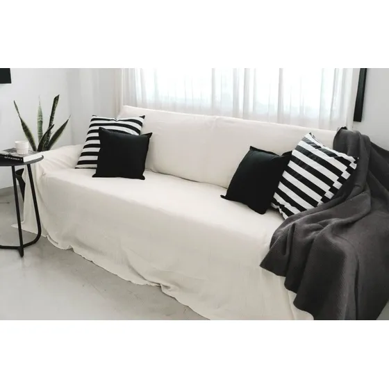 Funda Cubre Sillon 300x230 Gasa Algodon Pie De Cama Color 14-Natural