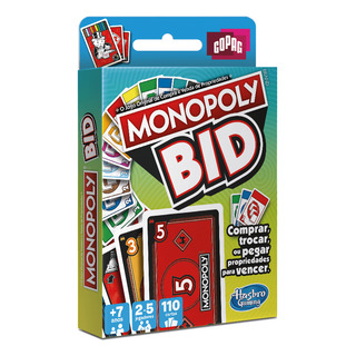 Jogo Monopoly Bid 110 Cartas - Copag Jogo Monopoly Bid 110 Cartas - Copag