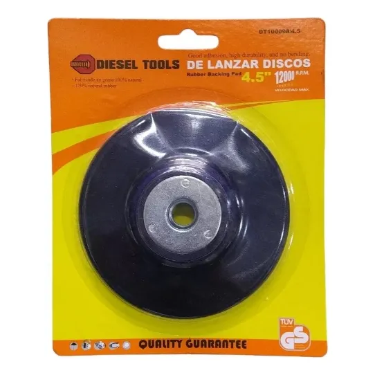 Disco De Goma 4.5  Para Pulirdor O Taladro Rosca 5/8 