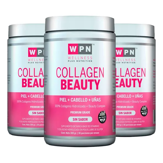 3 Meses Colágeno 100% Hidro Q10 Resveratrol Hialurónico Wpn