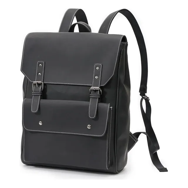 Mochila Ecocuero Impermeable Para Ordenador Portátil Y Viaje