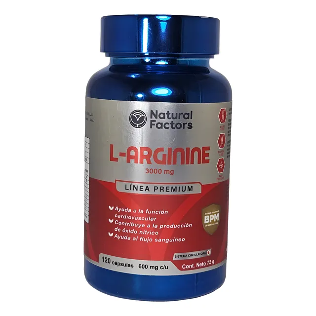Natural Factors L-arginina 3000 Mg 120 Cápsulas