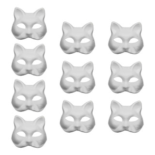 Máscaras Para Cosplay Diy Painting, 10 Unidades, Color Blanc Máscaras Para Cosplay Diy Painting, 10 Unidades, Color Blanc