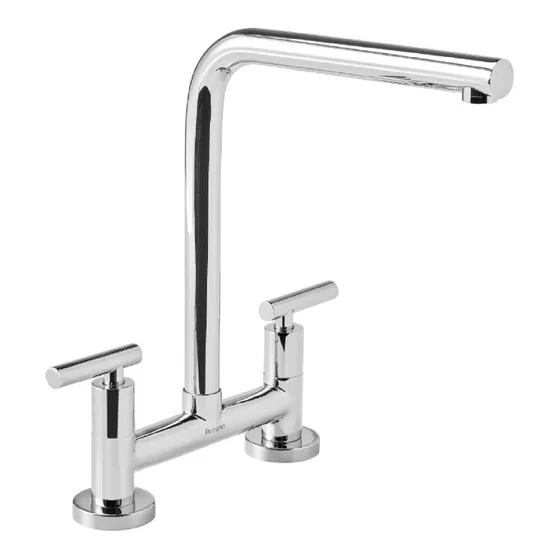 Grifería de Cocina Bimando Peirano Linea Mallorca 51-131 Acabado Brillante Color Gris Cromo