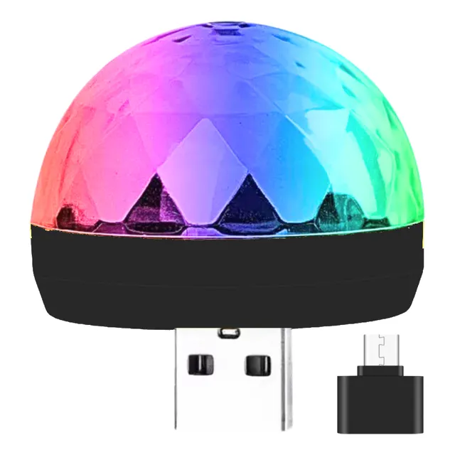 Mini Esfera Luz Led Rgb  Adaptador Usb Tipo C Para Celular
