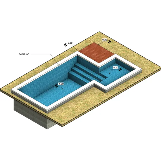Revit Template Projeto De Piscina - Completo