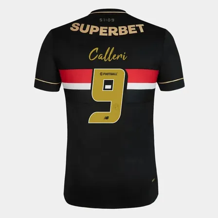 Camisa São Paulo Preta Original 2025/26 Personalizada Oferta