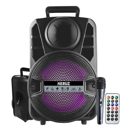 Caixa De Som Bluetooth Potente Amplificada 1000w PMPO Grande Potencia Microfone P10 10w-Saida Karaoke Usb Pendrive