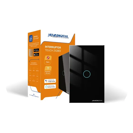 Interruptor Zigbee Inteligente 1 Botão Alexa Novadigital