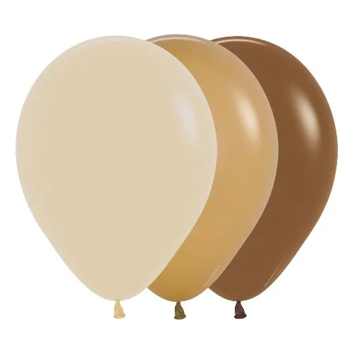 Sempertex Fashion 100 Globos Mezcla De Cafes 5" Sempertex Latex