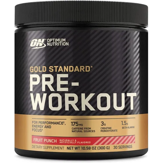 On Optimum Nutrition Pre Workout Pre Entreno Frutal 300g Sabor Frutal - Fruit Punch