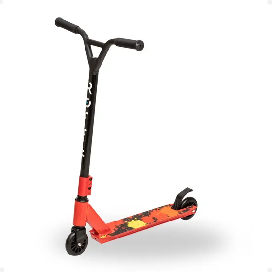 Monopatin Acero Stunt Salto Giros Y Trucos 360° Color Rojo