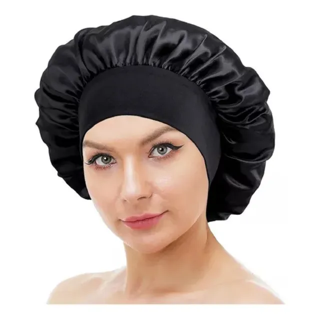 Touca Cetim Seda Dormir Anti-frizz Hidrata C/faixa Conforto
