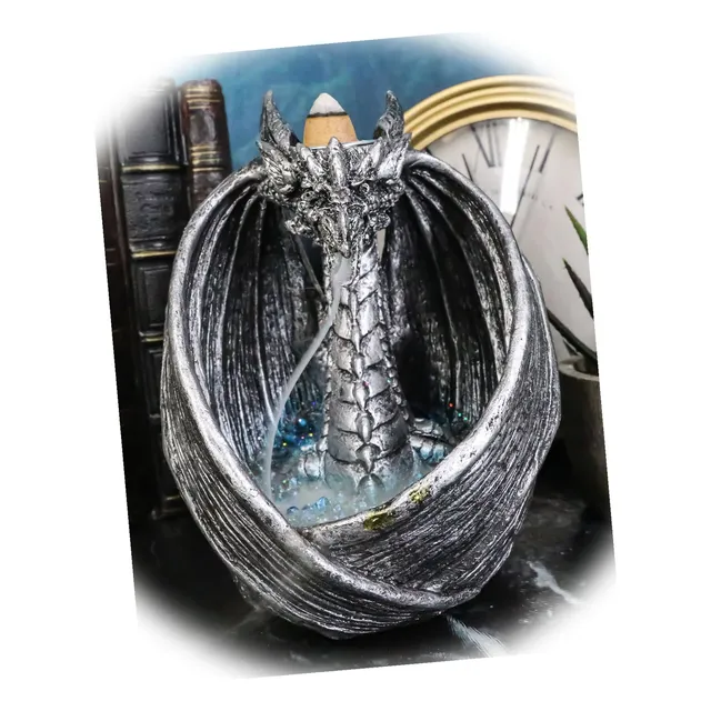 Quemador Incienso Cono Reflujo Cristal Runa Protector Llama