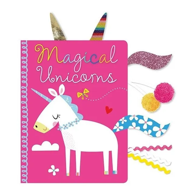 Libro En Inglés Para Niñas Niños Unicornios Con Texturas