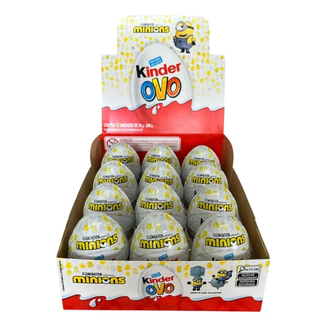 Kinder Ovo Surpresa Minions Display Com 12 Unidades
