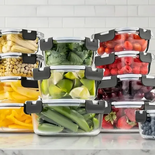 Tapers Hermetico Vidrio Microondas Horno Freezer Organizador Gray Heladera Mas Resistentes Y Mas Capacidad Tupers Grandes Medianos Y Chicos Todos Los Tamaños Para Tu Cocina Y Vida