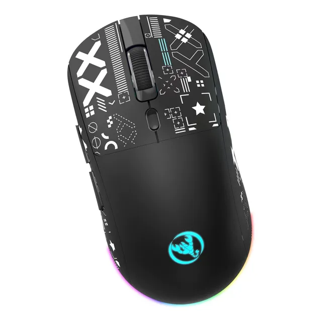 Raton Mouse Inalambrico Gamer Rgb Cable+2.4g+bluetooth