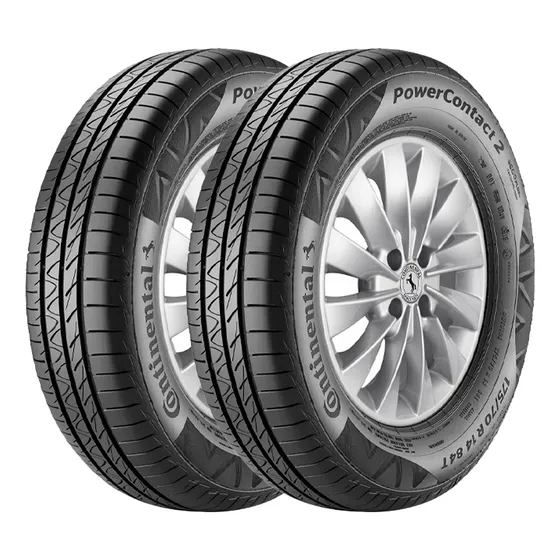 Jogo 2 Pneus Continental Aro 16 Powercontact 2 195/55r16 87h