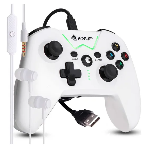  Controle X 360 Com Fio Manete Box Joystick Usb Pc Gamer 