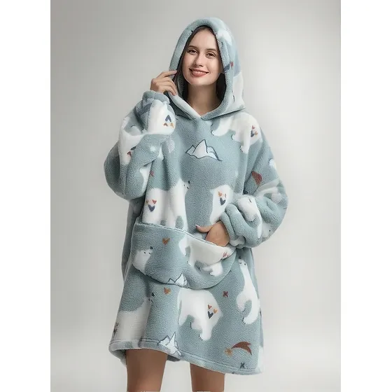 Sudadera Cobija Hoodie Con Capuch Afelpada Calientita Suave