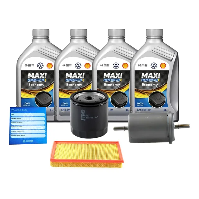 Kit Troca Óleo Maxi 5w40 502 00+filtro Oleo+f. Ar+f. Comb Vw