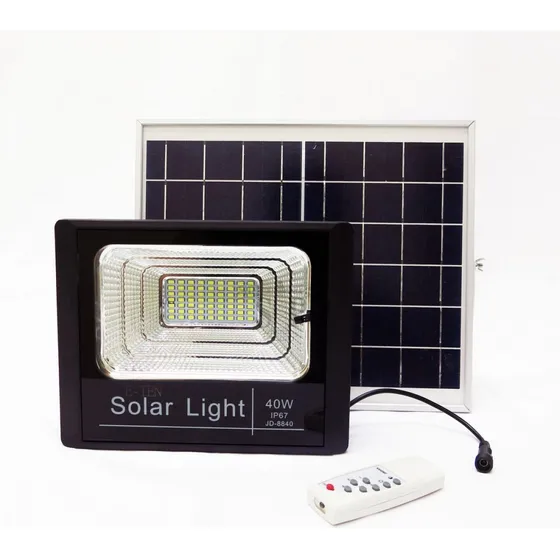 Reflector Con Panel Solar Para Exteriores Ip67 De 60w