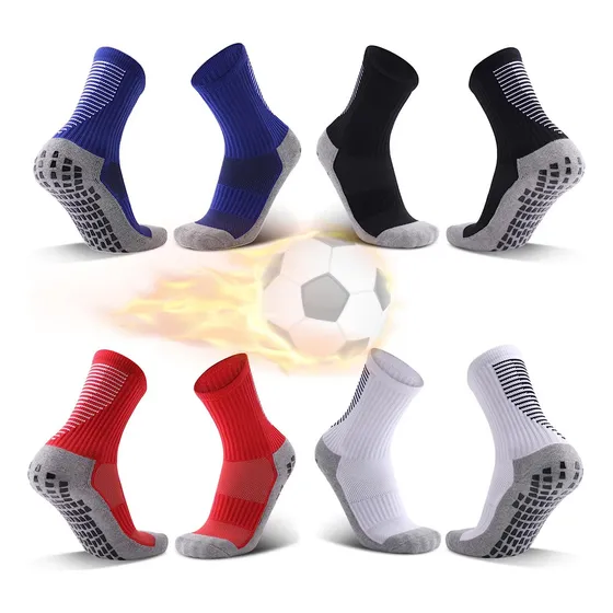 4 Pares De Calcetas Antiderrapantes De Fútbol Con Grosor Ext
