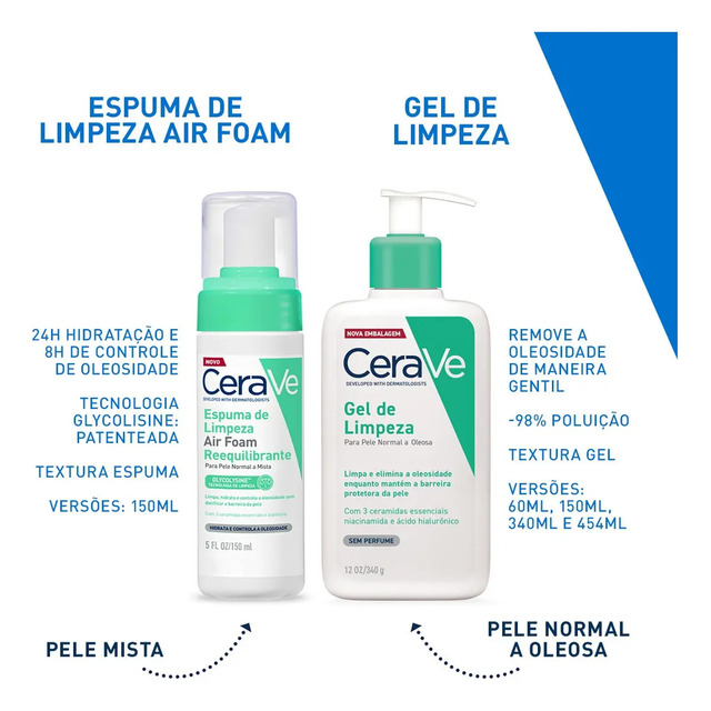 Cerave Espuma De Limpeza Facial 150ml Normal A Oleosa Dia/noite