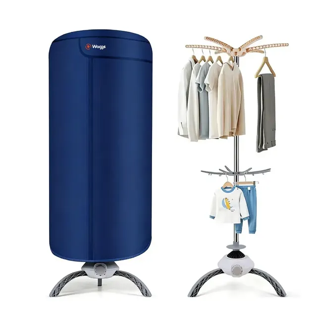 Secador De Ropa Portatil Aire Caliente Waggs Tender Vertical Azul