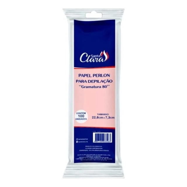 Papel Perlon Para Depilação Santa Clara 100un Papel Perlon Para Depilação Santa Clara 100un