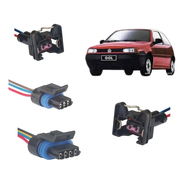 Kit Conector Bobina Sensor Temp Tps Motor Passo Gol Bola Ap