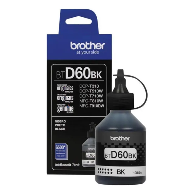 Botella De Tinta Brother Color Negro Btd60bk