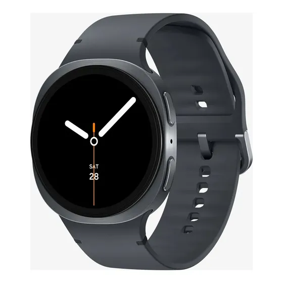 Smartwatch Samsung Galaxy Watch 8 40mm BT GPS, Branco com Pulseira Milanês Cinza-escuro